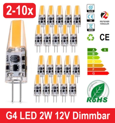 G4 LED COB 2W Lampen Stiftsockel Leuchtmittel Licht Warmweiß Dimmbar AC/DC 12V - Bild 1 von 4