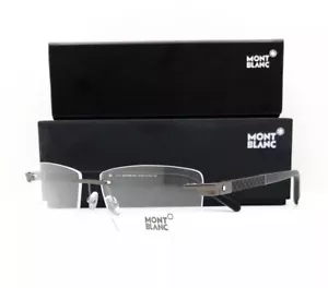 New Mont Blanc Eyeglasses 711 009 Dark Gunmetal 57•15•140 With Case  - Picture 1 of 10