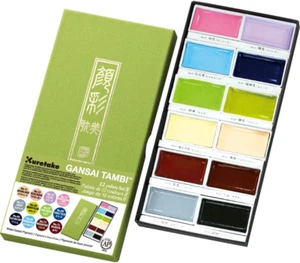 GANSAI TAMBI Watercolor Paint Set, 12 Nuance Colors, Professional-Quality for Ar - Picture 1 of 12