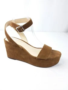 Vince Camuto Brown Suede Ankle Strap Sandals Size 10 - Picture 1 of 5