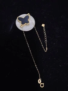 18k Saudi gold bracelet 25mm centered butterfly - Picture 1 of 3