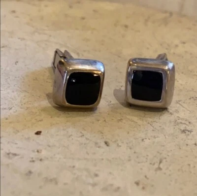 Gemelos Silpada de plata de ley para hombre con inserciones de calcedonia Foto 1 de 4