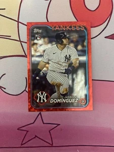 JASSON DOMINGUEZ 2024 TOPPS S1 #60 RED CRACKLE FOILBOARD /199 (RC) - Picture 1 of 2