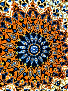 Sunshine Joy Tischdecke 64 x 80 Medaillon Mitte Baumwollmischung Indien - Bild 1 von 6