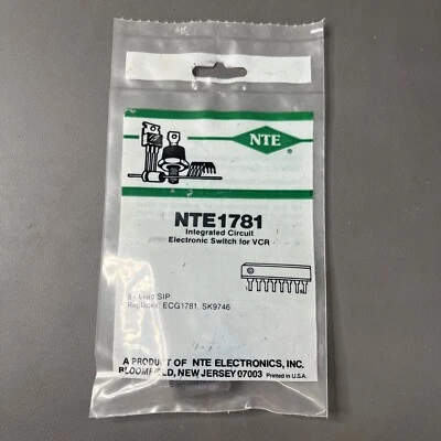 1 cada uno ~ NTE1781 ~ IC ~ Interruptor electrónico para VCR ~ 8 cables SIP ~ NOS Foto 1 de 3