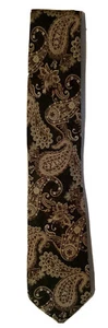 Jos A Bank Men’s Reserve Black & Taupe Paisley Classic Necktie 100% Silk NWT - Picture 1 of 7