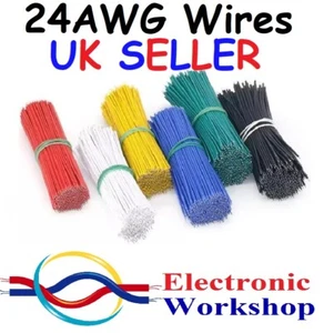 Jumper PCB Wires Double Tinned 10cm White Yellow Blue Green Black Red UK SELLER - Picture 1 of 24