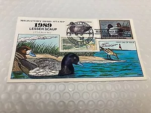 US #RW56 1989 FEDERAL DUCK STAMP COLLINS HAND-PAINTED FIRST DAY COVER CS1522 - Picture 1 of 1