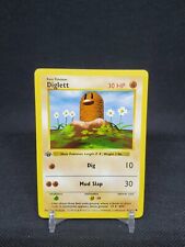 Diglett 47/102 Base Set 1st Edition Shadowless MP Pokemon Card