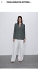 Zara Woman Blue Green Smart Blazer Jacket Bnwt Size L
