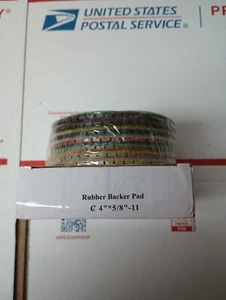 RUBBER BACKER PAD 4" *5/8"-11 JHX 4 INCH WET DIAMOND POLISHING PADS SET OF 7 NEW - Picture 1 of 6
