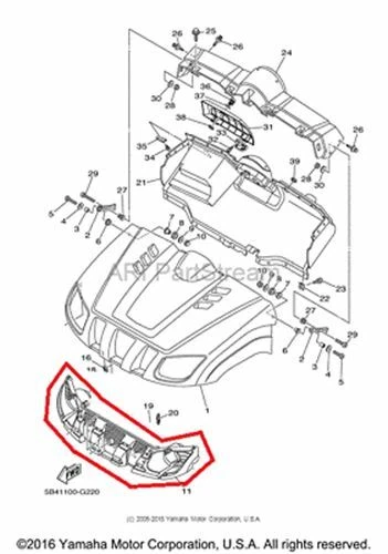 NEW OEM YAMAHA RHINO 700 FRONT GRILL GUARD Foto 1 de 1