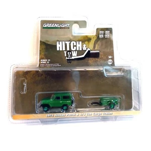 MACCHINA VERDE LUCE 32250-A 1:64 1972 NISSAN PATROL E 1/4 TONNELLATE CARGO TRAIL - Foto 1 di 1