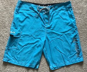 Hurley Mens Size 40 Teal Blue Swim Surf Board Shorts