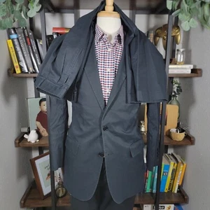 Brooks Brothers Custom Tailored 2PC Suit Moisture Steam Pressed Navy 39R 35x29 - Picture 1 of 24