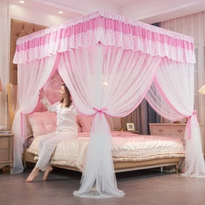Summer Canopy For Bed Mosquito Net With Stainless Steel Tubes Frame Bed Netting - Picture 1 of 16