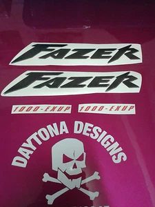 FAZER 1000 EXUP BLACK GRAPHITE RED PAIR CUSTOM GRAPHICS DECALS STICKERS - Picture 1 of 1
