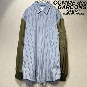 Comme des Garçons Shirt Men’s Long Sleeve Striped docking modified shirt, size S - Picture 1 of 19
