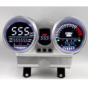12V Digital LED LCD Speedometer Tachometer Gauge for Honda CBX250 CBF250 Twister - Bild 1 von 5