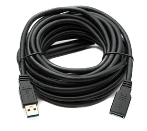 SYSTEM-S USB 3.0 cable 8 m Type C male to female 5 Gbit/s adapter in black - Picture 1 of 4