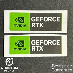 2x OEM NVIDIA GeForce RTX Desktop / Laptop sticker label (NEW) 35mm x 12mm - Picture 1 of 1