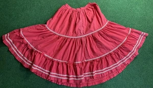 Gonna vintage anni 60 Leland of California rossa in tessuto floreale - Foto 1 di 12