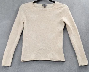 Suéter Neiman Marcus Cashmere Mujer Pequeño Beige Estrella Jacquard Raglán Cuello Redondo - Imagen 1 de 11