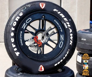 Tire Lettering FIRESTONE PERMANENT Stickers - 1.00" WHITE 16"-22" FAST SHIPPING - Picture 1 of 2