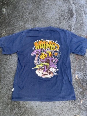 Camiseta De Colección Y2K Mambo Talla S Azul Deletrear 03 Rockin Jelly Bean Gráficos Foto 1 de 4