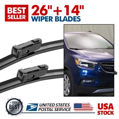 Front Windshield Wiper Blades For Buick ENCORE 2013-2021 26" 14" All Season OEM - Изображение 1 из 4