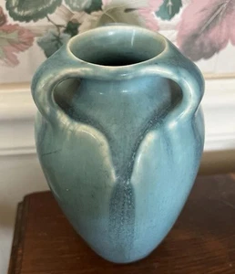 Vaso vintage in ceramica artistica Rookwood blu acqua Xxviii Art Nouveau #2428 - Foto 1 di 10
