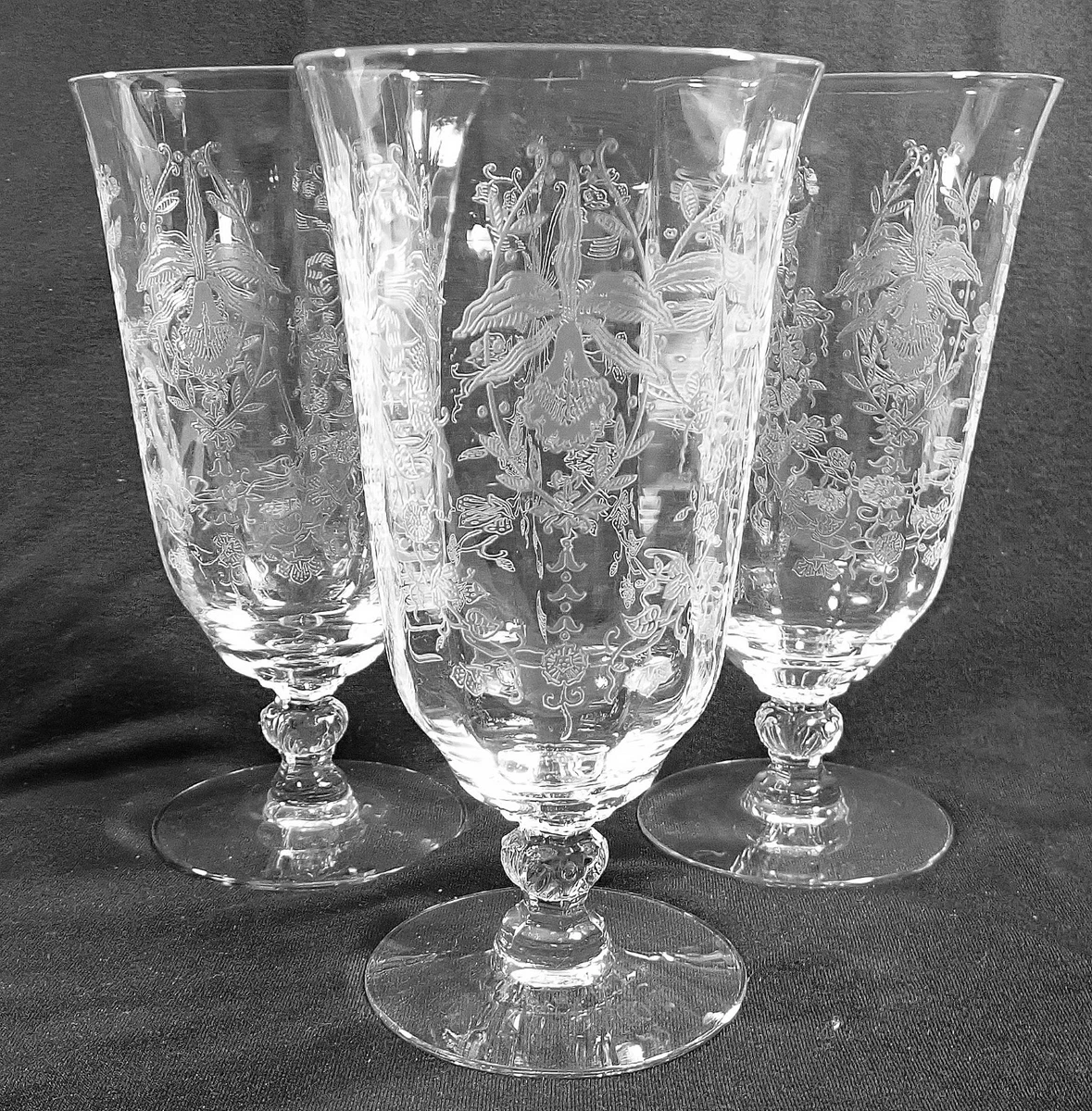 ヘイシー社 Heisey Orchid オーキッド ボウルとグラス エレガント