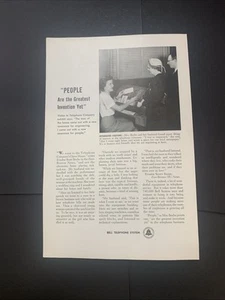 De colección 1956 Bell Telephone Paeople Are The Greatest Invention Advertisement - Imagen 1 de 2