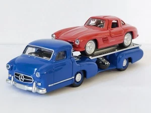 Norev 1/60. Mercedes Renntransporter + Mercedes 300 SL Rojo. Nuevo Con Caja. - Imagen 1 de 13
