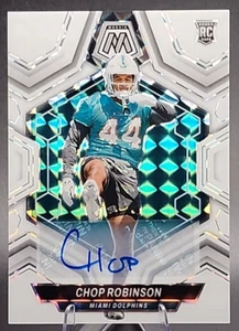 2024 Panini Mosaic Chop Robinson Rookie RC Auto White Prizm Miami Dolphins SP - Picture 1 of 2