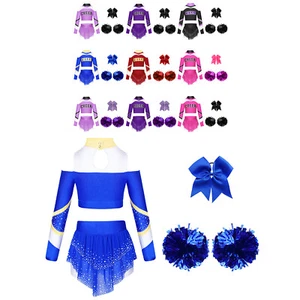 Uniforme de Niña Disfraz Cosplay Escenario Top Corto con Mini Falda Alegría Manga Larga - Imagen 1 de 69