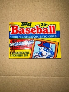 ¡Sellado! Paquete de pegatinas para anuario de béisbol Topps 1988 - 🔥 ¡Goma interior!! - Imagen 1 de 2