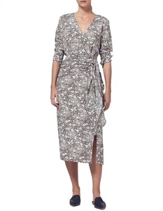 Viktoria & Woods Glacier Floral Print Midi Dress Roll-Tab Sleeves Size 3 - Picture 1 of 14