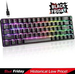 Wired 68 Keys 60% Mechanical Gaming Keyboard RGB LED Backlit For PC MAC PS4 PS5