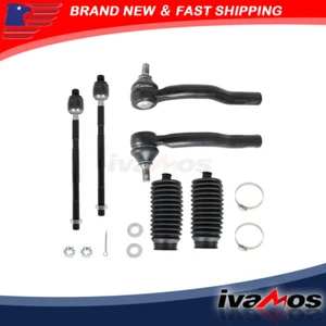 6pc Front Inner & Outer Tie Rod Boot Kit For 07-15 Lincoln MKX 07-14 Ford Edge - Picture 1 of 8