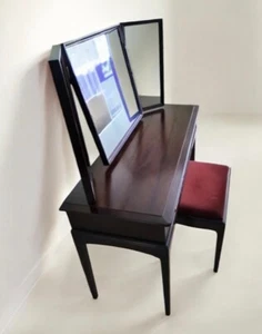 Stag Minstrel 3 Drawer Dressing Table Set With Stool Mirror Brass Handles P - Picture 1 of 5