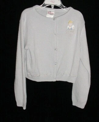 EUC Disney Store Girls PRINCESS CINDERELLA Cardigan Sweater Sz 7/8 VHTF - Image 1 of 3