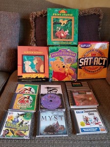 Large assortment of mid 90s games and software 