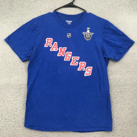 Reebok Shirt Adult Medium Blue Texas Rangers NHL Nash 61 Short Sleeve Mens 27204 Cover