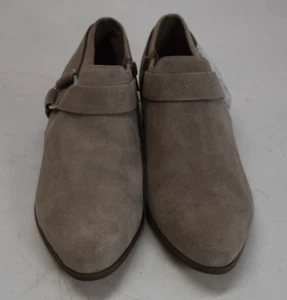 Fergie Elise Low Ankle Booties Pointed Toe Light Doe Suede Leather Womens Sz 8.5 - Picture 1 of 10