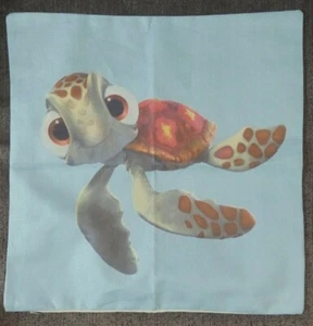 16 x 16 Canvas Pillow Cover/Case Only -Squirt sea turtle from Nemo Dory, NEW - Picture 1 of 2