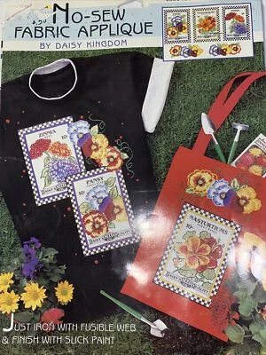 Daisy Kingdom 6930FLOWER SEED PACKAGES No-Sew Fabric Applique Pansy Zinnia Nast. Foto 1 de 4