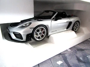 PORSCHE 718 Boxster Spyder RS 2023 argento silver LIMITED 187270 Norev 1:18 - Foto 1 di 11