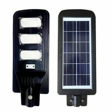 LAMPIONE STRADALE FARO A LED 90W CON PANNELLO SOLARE TELECOMANDO CREPUSCOLARE