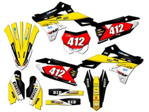 2018-2023 RMZ 450 RICOCHET Black Senge Graphics Kit Compatible with Suzuki - Picture 1 of 10